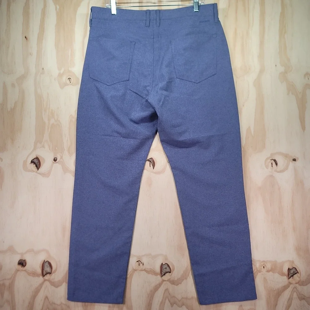 Bonobos Mens Blue Heathered Performance Tech Chinos Five Pocket Golf Pants 35